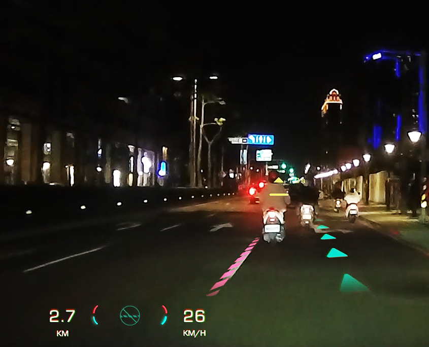 FIC AR HUD augmented reality head-up display provides wide image and long-distance projection