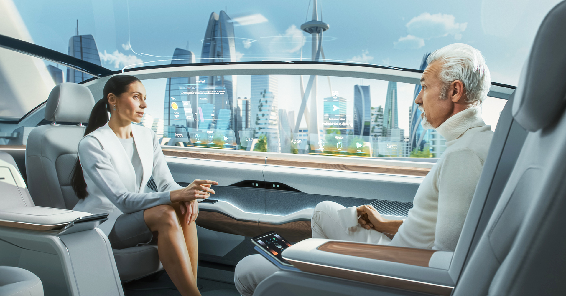 大眾電腦ADD在未來自駕車時代將轉變為車內虛擬影像投影。