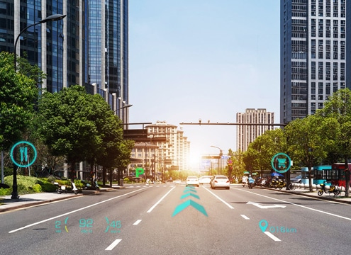 augmented-reality-navigation-in-cars-sample-display